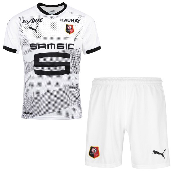 Trikot Stade Rennais Auswarts Kinder 2020-21 Weiß Fussballtrikots Günstig